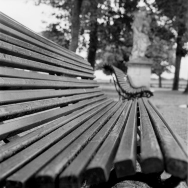 Le banc en bois.